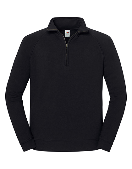 Bluza Klasyczna Bawelniana z Zamkiem F383 - Black