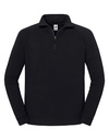 Bluza Klasyczna Bawelniana z Zamkiem F383 - Black
