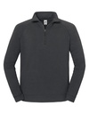 Bluza Klasyczna Bawelniana z Zamkiem F383 - Light Graphite (Solid)