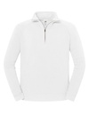 Bluza Klasyczna Bawelniana z Zamkiem F383 - White