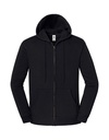 Bluza Klasyczna Bawelna Poliester Zamek F402 - Black