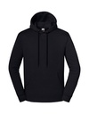 Bluza Klasyczna Bawelniana z Kapturem F431 - Black