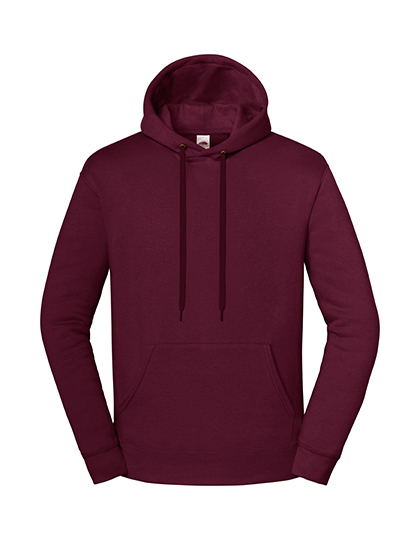 Bluza Klasyczna Bawelniana z Kapturem F431 - Burgundy