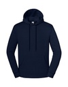 Bluza Klasyczna Bawelniana z Kapturem F431 - Deep Navy