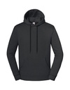 Bluza Klasyczna Bawelniana z Kapturem F431 - Light Graphite (Solid)