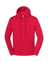Bluza Klasyczna Bawelniana z Kapturem F431 - Red