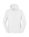 Bluza Klasyczna Bawelniana z Kapturem F431 - White