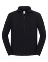 Bluza Klasyczna Bawelniana Z Zamkiem F456 - Black