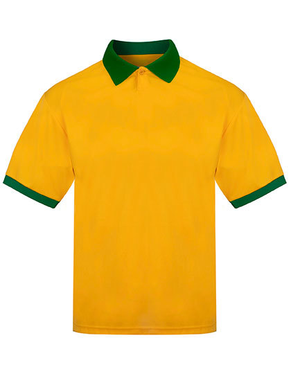 Koszulka polo Retro Luźny krój JC442 - Yellow&Green