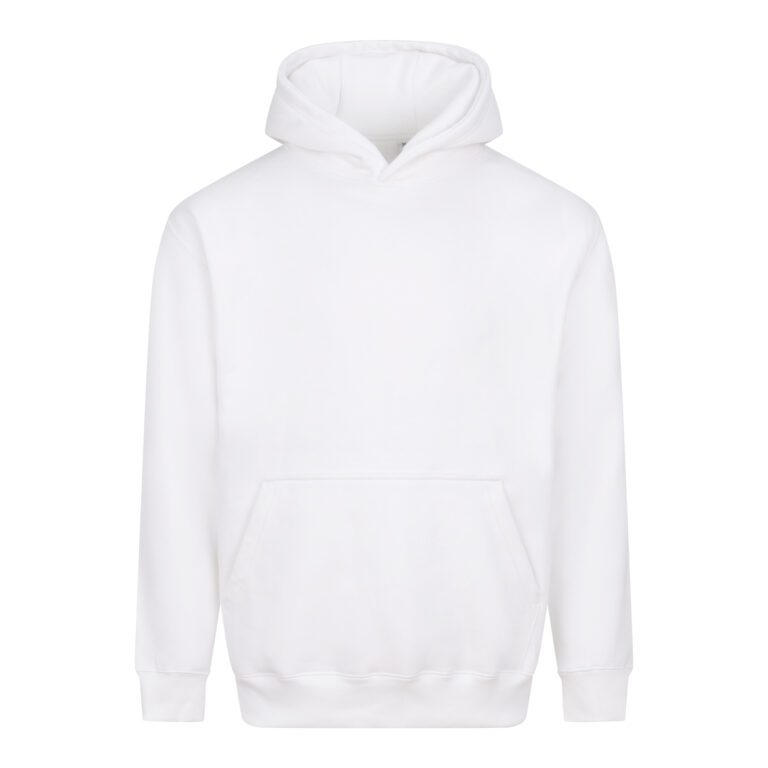 Bluza Z Kapturem Mieszanka Bawelny Poliestru JH111 - Arctic White