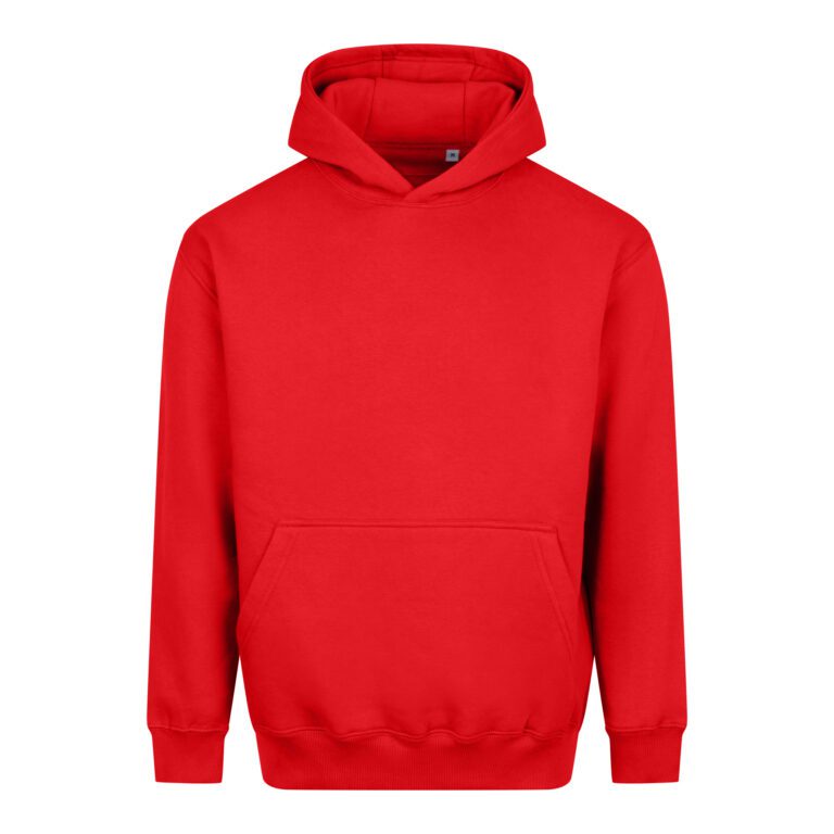 Bluza Z Kapturem Mieszanka Bawelny Poliestru JH111 - Fire Red