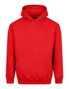 Bluza Z Kapturem Mieszanka Bawelny Poliestru JH111 - Fire Red