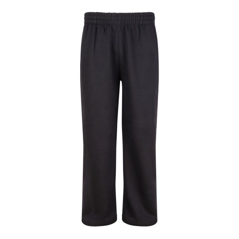 Spodnie Oversize Prosta Nogawka Bawełniane Szczotkowane JH128 - Deep Black