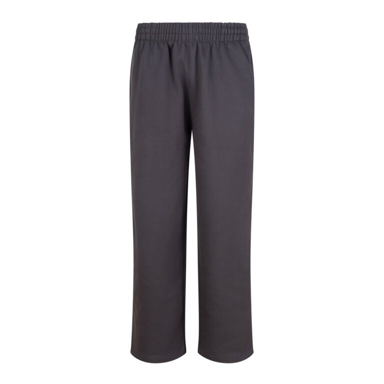 Spodnie Oversize Prosta Nogawka Bawełniane Szczotkowane JH128 - Solid Charcoal