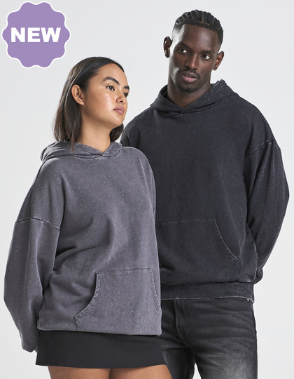 Bluza Meska Oversize Bawelna Poliester JH180 - Washed Grey