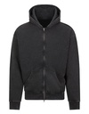 Bluza Oversize Bawelniana Poliestrowa Z Zamkiem JH185 - Washed Black