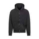 Bluza Oversize Bawelniana Poliestrowa Z Zamkiem JH185 - Washed Black