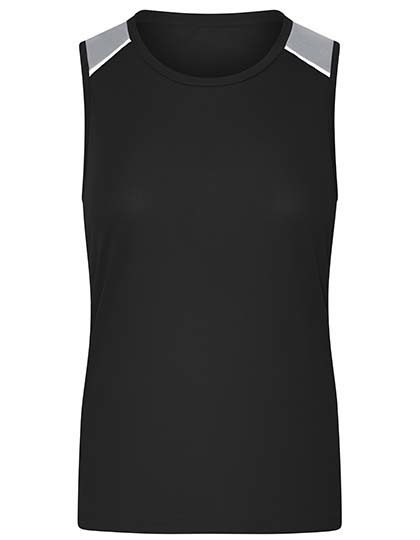 Koszulka Sportowa Damska Bez Rekawow Oddychajaca JN1381 - Black