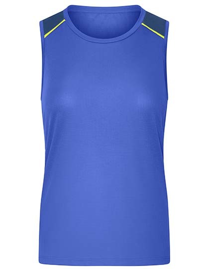 Koszulka Sportowa Damska Bez Rekawow Oddychajaca JN1381 - Peacock Blue