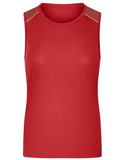 Koszulka Sportowa Damska Bez Rekawow Oddychajaca JN1381 - Spicy Orange