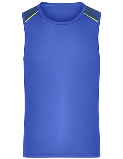 Koszulka Treningowa Bez Rekawow Odblaskowe Elementy JN1382 - Peacock Blue