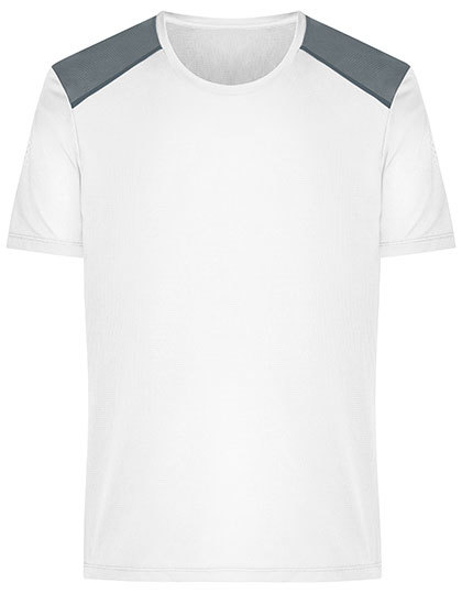 Koszulka Sportowa Meska Oddychajaca Szybkoschnaca JN1384 - White