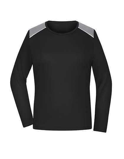 Koszulka Sportowa Długi Rękaw Oddychająca JN1385 - Black