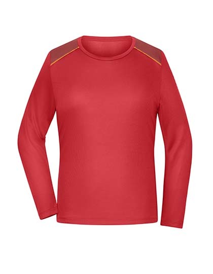 Koszulka Sportowa Długi Rękaw Oddychająca JN1385 - Spicy Orange