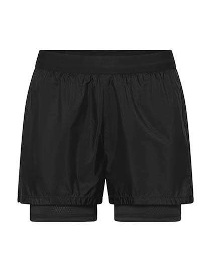 Spodenki do Biegania 2w1 Oddychające JN1395 - Black