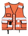 Kamizelka Taktyczna Odblaskowa Poliestrowa KX147 - Orange