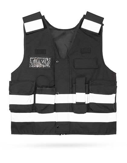 Kamizelka Taktyczna Odblaskowa Poliester KX162 - Black
