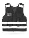 Kamizelka Taktyczna Odblaskowa Poliester KX162 - Black