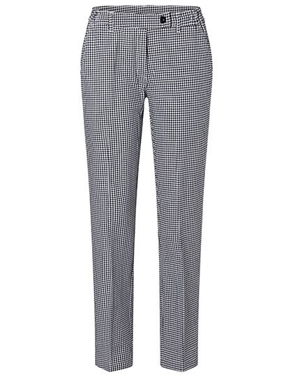 Spodnie Damskie Pepitkowe Bawelniane KY160 - Black