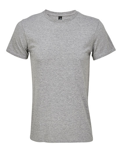 Koszulka Meska Nowoczesny Kroj Bawelniana L04728 - Grey Melange
