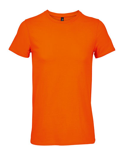 Koszulka Meska Nowoczesny Kroj Bawelniana L04728 - Orange 657