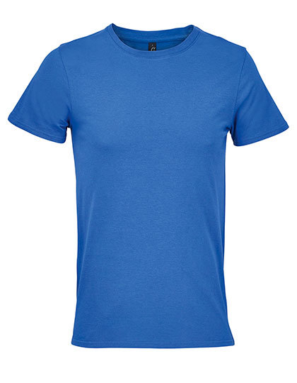 Koszulka Meska Nowoczesny Kroj Bawelniana L04728 - Royal Blue 666