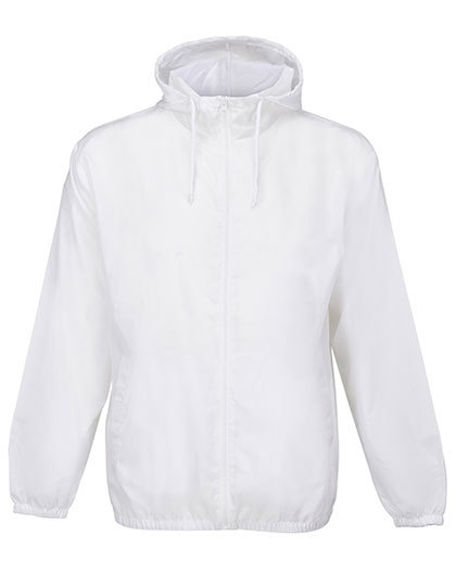 Kurtka Wodoodporna Wiatroszczelna Poliester L04758 - White