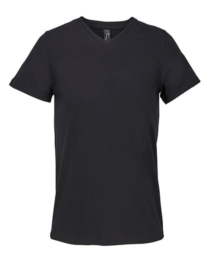 Koszulka Meska V-neck Bawelniana L04765 - Deep Black