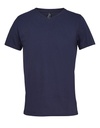 Koszulka Męska V-neck Bawełniana L04765 - French Navy