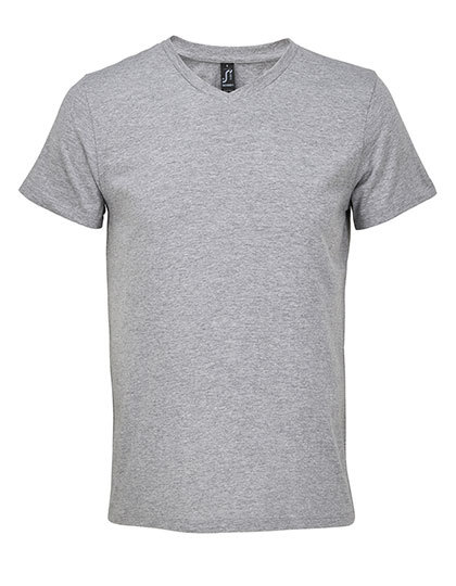 Koszulka Meska V-neck Bawelniana L04765 - Grey Melange