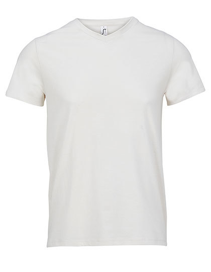 Koszulka Meska V-neck Bawelniana L04765 - Off White