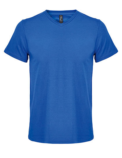 Koszulka Męska V-neck Bawełniana L04765 - Royal Blue 241
