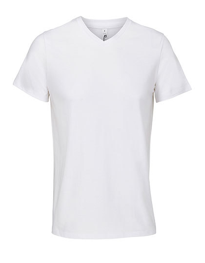 Koszulka Meska V-neck Bawelniana L04765 - White