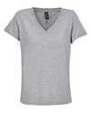 Koszulka V-Neck Bawelniana L04766 - Grey Melange