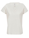 Koszulka bawełniana V-Neck L04766 - Off White
