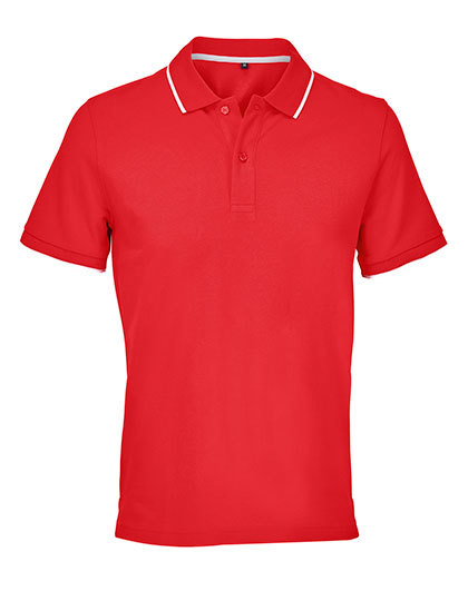 Koszulka polo L04769 - Bright Red&White
