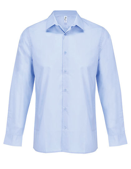 Koszula Dopasowana Popelina z Recyklingu L04770 - Sky Blue