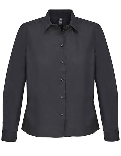 Koszula Poplinowa z długim rękawem L04771 - Black