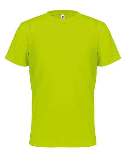 Koszulka sportowa dziecieca klasyczna poliester z recyklingu L04773 - Neon Yellow