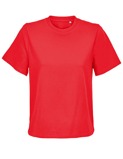 Koszulka bawełniana okrągły dekolt L04776 - Bright Red